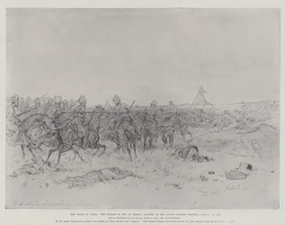 Krisen i Kina, angrebet af 1. bengalske lancierkorps i kampen uden for Tientsin, 19. august 1900